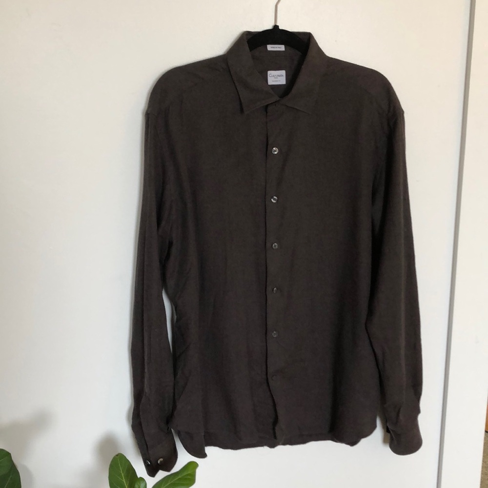 Culturata Brown Button Down Made in Italy